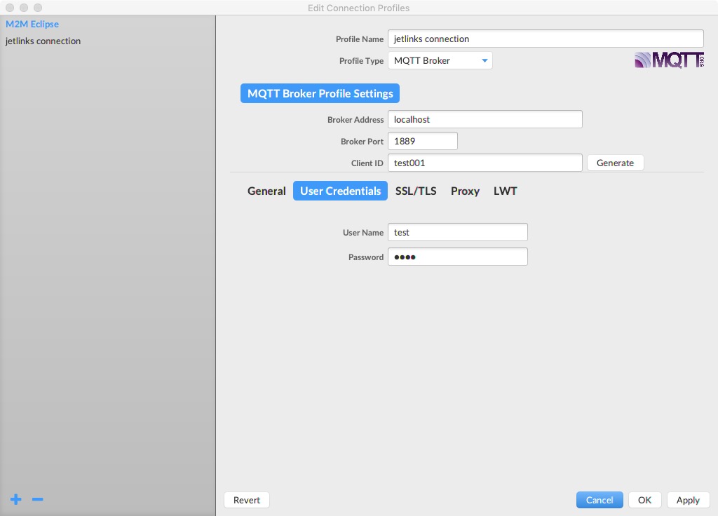 mqtt用户名名密码设置